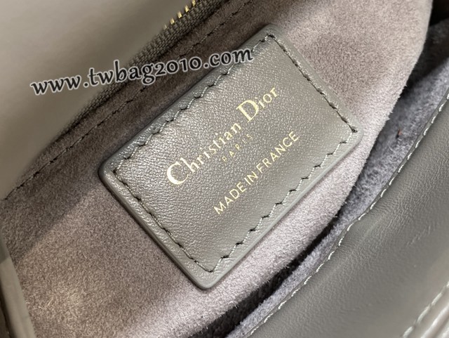 Dior专柜新款Lady女包迪奥顶级原单三格浅灰色Classic Lady戴妃包 djfk1223